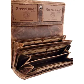 GREENLAND Nature Montana Geldbörse Damen RFID braun