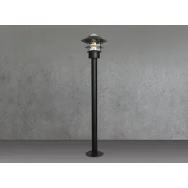 Elstead Lighting Pollerlaterne E27 schwarz IP44 mit Bewegungsmelder