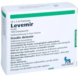LEVEMIR Penfill 100 Einheiten/ml Inj.-L.Zyl.-Amp. 10X3 ml