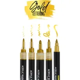 Online Schreibgeräte Acrylmarker Gold Lettering Set 5 St. gold