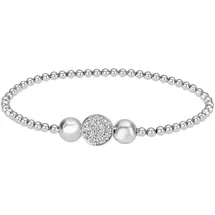 FIRETTI Armband "Schmuck Geschenk Silber 925 Armschmuck Armkette Kugelkette", silber (silberfarben, kristallweiß, kristallweiß), Armbänder, Damen, 18cm, Silber 925 (Sterlingsilber) Silikon, Silber 925 (Sterlingsilber), Silikon, Armband, mit Zirkonia (synth.)