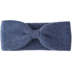 Stirnband ZWILLINGSHERZ, Damen, blau (jeansblau), Strick, Kaschmir, casual,modisch,feminin, Mützen, Cashmere, Feinstrick