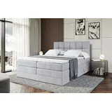 altdecor Boxspringbett RICAR KING - 160x200 - H3/H4 - Hellgrau