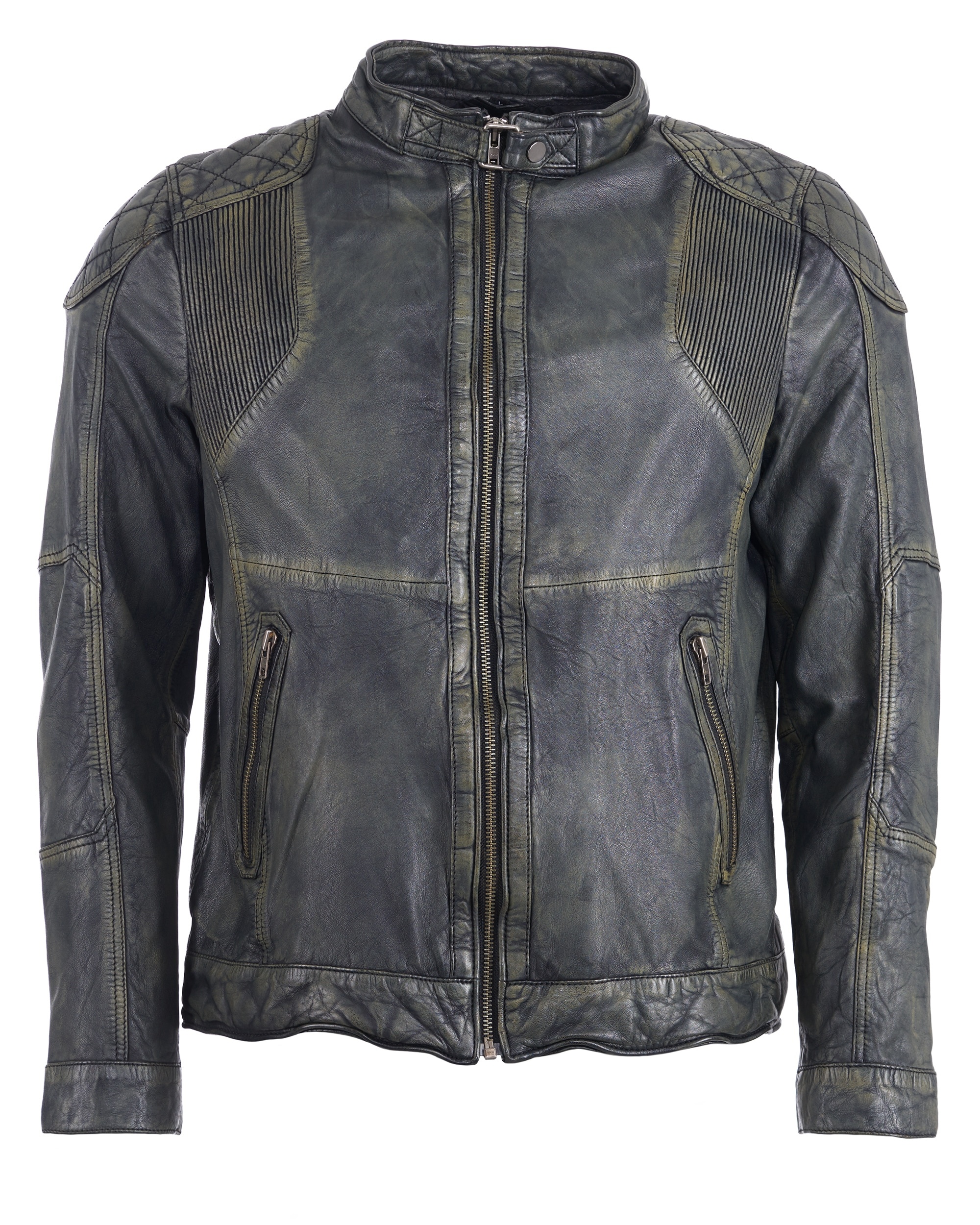 Lederjacke JCC "Marx-B" Gr. XL, schwarz, Herren, Obermaterial: 100% Lammleder / Futter: 100% Baumwolle, Jacken