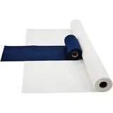 Sensalux Kombi-Set 1 Tischdeckenrolle 1,5m x 25m weiß + Tischläufer 30cm blau