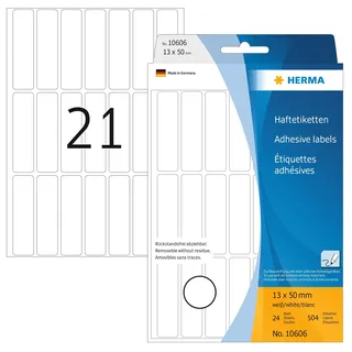 Herma Etiketten 10606 weiß 13,0 x 50,0 mm