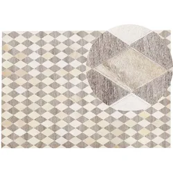 Teppich Kuhfell beige / braun 160 x 230 cm Patchwork Kurzflor SESLICE