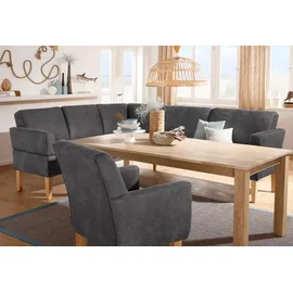 Home Affaire "Fehmarn", 255x98x210 cm Luxus-Microfaser langer Schenkel rechts grau (anthrazit), (87765465-0)