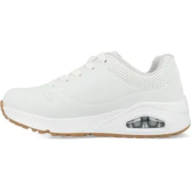 SKECHERS Uno Stand On Air Sneaker, White Synthetic Trim, 36 EU