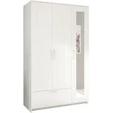 Harper Kleiderschrank weiß - 117 cm - weiß