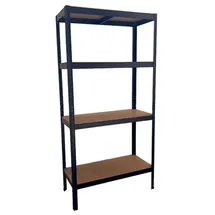 SCHULTE Regalwelt Schwerlastregal 4 MDF-Böden, 180x90x40 cm (HxBxT), 175 Kg Traglast pro Boden, schwarz
