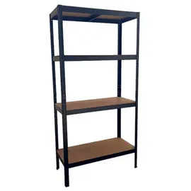 SCHULTE Regalwelt Schwerlastregal 4 MDF-Böden, 180x90x40 cm (HxBxT), 175 Kg Traglast pro Boden, schwarz