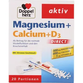Doppelherz Aktiv Magnesium + Calcium + D3 Direct Pellets 20 St.