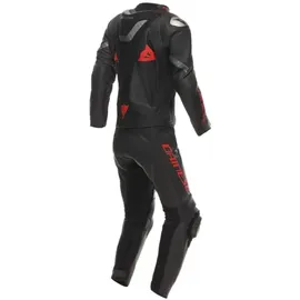 Dainese Demon Sprint 2-Teiler Motorrad Lederkombi schwarz-rot, Größe 50
