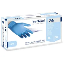 OEM Reflexx pulverfreie Nitrilhandschuhe, Gr. 3,5, XL, hellblau, 100