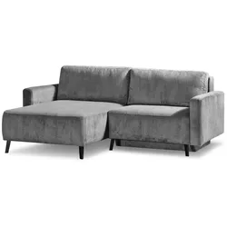 Ecksofa Hagen Cord Grau Hellgrau