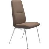 Stressless Stuhl Mint | filigranes Metallgestell D300 Calido Warm Brown Ohne Armlehnen Hoher Rücken Poliertes Aluminium