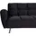 Mendler Schlafcouch Samt 2-Sitzer Schwarz