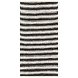 Gästetuch NATURAL STREIFEN - schwarz - BL 30x50 cm