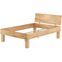 Erst-Holz Extra stabiles hohes Massivholzbett 140x220 Seniorenbett Zubehör wählbar V-60.81-14-220Rollrost inkl.