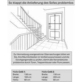 LeGer Home by Lena Gercke Eckcouch Cord 2-Sitzer Grün