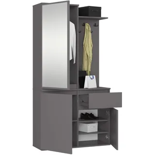 Akord Garderoben-Set entro Graphit 95x35x183 cm - Dunkelgrau