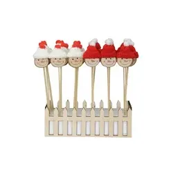 Schneemann am Stab Holz sortiert 57095000994 4,5x2x6cm 18cm Stab