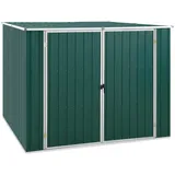 3,8m2 Gerätehaus Metall Fahrradgarage Geräteschrank Gartenschuppen 195cm Grün