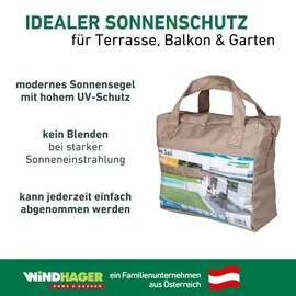 WINDHAGER Sonnensegel Cannes taupe 4 x 4 m