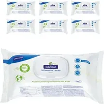 Hartmann Bacillol 30 Sensitive Green Tissues Schnell-Desinfektionstücher | Packung 120 Tücher)