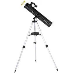 BRESSER Venus 76/700 AZ Spiegelteleskop mit Smartphone-Adapter & Sonnenfilter