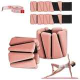 JUBOUEL Gewichtsmanschette 2er Set,verstellbare Gewichte,Silikonmaterial,Yoga eflektormaterial, (Verstellbare Silikon-Gewichtsbänder für Fitness, Ideal für Anfänger, verbessert Fitness und Gesundheit), Wasserfest, rutschfest, atmungsaktiv und leicht zu reinigen rosa