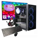GAMEMAX Gaming PC Draco XD Komplett SET Ryzen 5 5500 32GB RAM 1TB SSD RTX 5050 Windows 11 + MSI PRO MP273A Monitor 69cm (27") + Zubehör - Schwarz