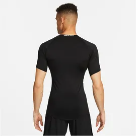 Nike Pro Dri-FIT Tight kurzarm Fitnessshirt Herren 010 black/white XL