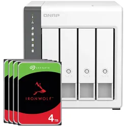 QNAP Systems TS-433-4G 16TB Seagate IronWolf NAS-Bundle NAS inkl. 4x 4TB Seagate IronWolf 3.5 Zoll SATA Festplatte