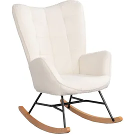 MEUBLE COSY Schaukelsessel Cosy gepolstert 60 x 99,5 x 84 cm Beige mit Kissen