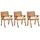 vidaXL Gartenstuhl 59 x 59 x 87 cm beige/weiß 3 St.