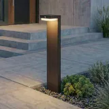Lindby LED-Solar-Sockelleuchte Eleazar, schwarz, Alu, Sensor Eleazar Lindby, dimmbar, schwarz, Aluminium, Modern, Solarleuchten - 11.4 cm - 13 cm - 51.3 cm