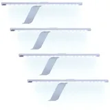 Kalb Material Für Möbel LED Kleiderschrankleuchte Aufbauleuchte Schrankbeleuchtung Regalbeleuchtung, Setgröße:4er SET, Lichtfarbe:tageslichtweiss, Schalter:mit Fußschalter