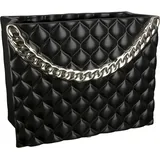 Gilde Vase Paris Keramik schwarz Handtaschenform Höhe 25,5 cm Dekoration Wohnaccessoire Geschenkidee Inneneinrichtung