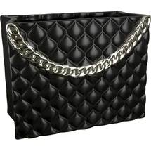 Gilde Vase Paris Keramik schwarz Handtaschenform Höhe 25,5 cm Dekoration Wohnaccessoire Geschenkidee Inneneinrichtung