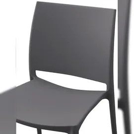 CLP Gartenstuhl Meton Stapelstuhl 42 x 42 x 81 cm dunkelgrau 2 St.