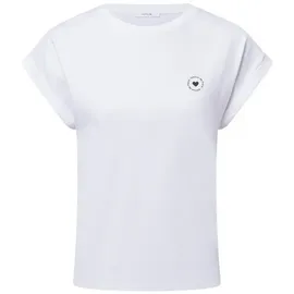 Opus Damen Kurzarmshirt | SPARIS T-Shirt Regular aus nachhaltigem Organic Cotton White, 44