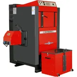 Atmos Pelletkessel P85, 80 kW, mit Wärmetauscherreinigung, Ascheaustrag und Pelletbrenner A85