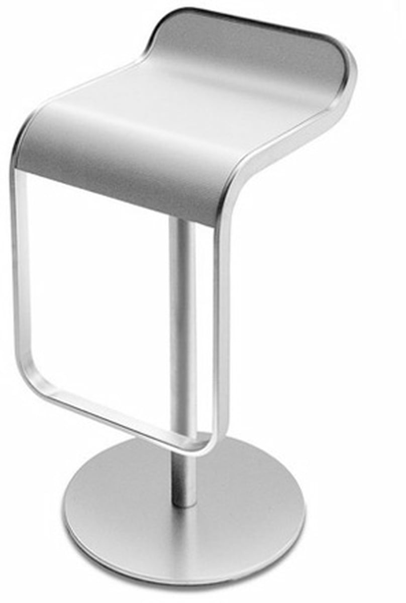 Lapalma - Lem Barhocker S81 (H 80 cm), Gestell matt verchromt / Sitz weiß