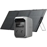 ECOFLOW DELTA 3 Classic Tragbare Elektrostation mit 160W Solarpanel, 1024Wh LiFePO4 Akku, 1800W AC-Ausgang (3600W Peak), Schnellladung, Solargenerator für Camping, Wohnmobil