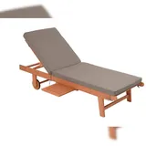 deluke Sonnenliege 64 x 89 x 183 cm Braun