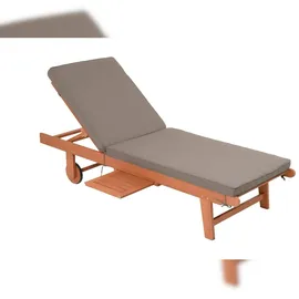 deluke Sonnenliege 64 x 89 x 183 cm Braun