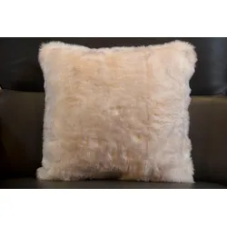 Dekokissen STAR HOME TEXTIL "Polarfuchs", braun (meliert, felloptik), B:48cm L:48cm, Polyacryl, Polyester, Dekokissen_Sitzkissen_Kissenhüllen, besonders weich