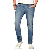 Alessandro Salvarini Straight-Jeans ASAngelo blau 36